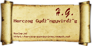 Herczog Gyöngyvirág névjegykártya